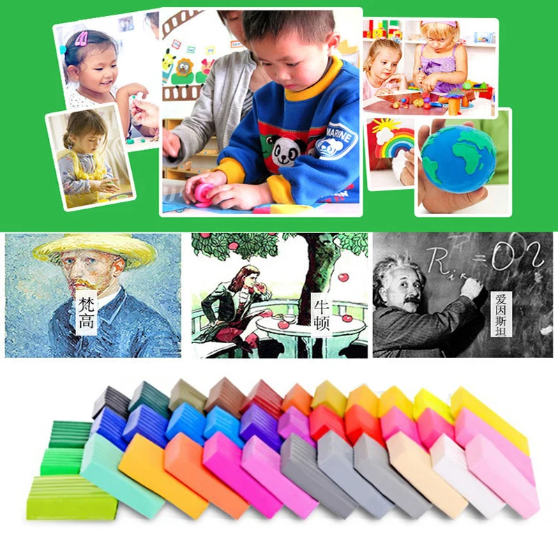 Полимерная глина для выпекания в духовке 36 цветов моделирования пушистая слизь