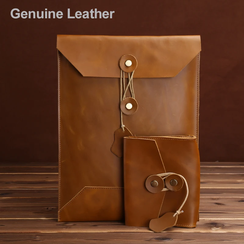 Luxe Lederen Tas Voor Macbook Air 13 Pro 15 Retina 11 12 13.3 15.4 Inch Laptop Sleeve Voor Xiaomi dell Notebook Bag Case Luxe Lederen Tas Voor Macbook Air 13 Pro 15 Retina 11 12 13.3 15.4 Inch Laptop Sleeve Voor Xiaomi dell Notebook Bag Case