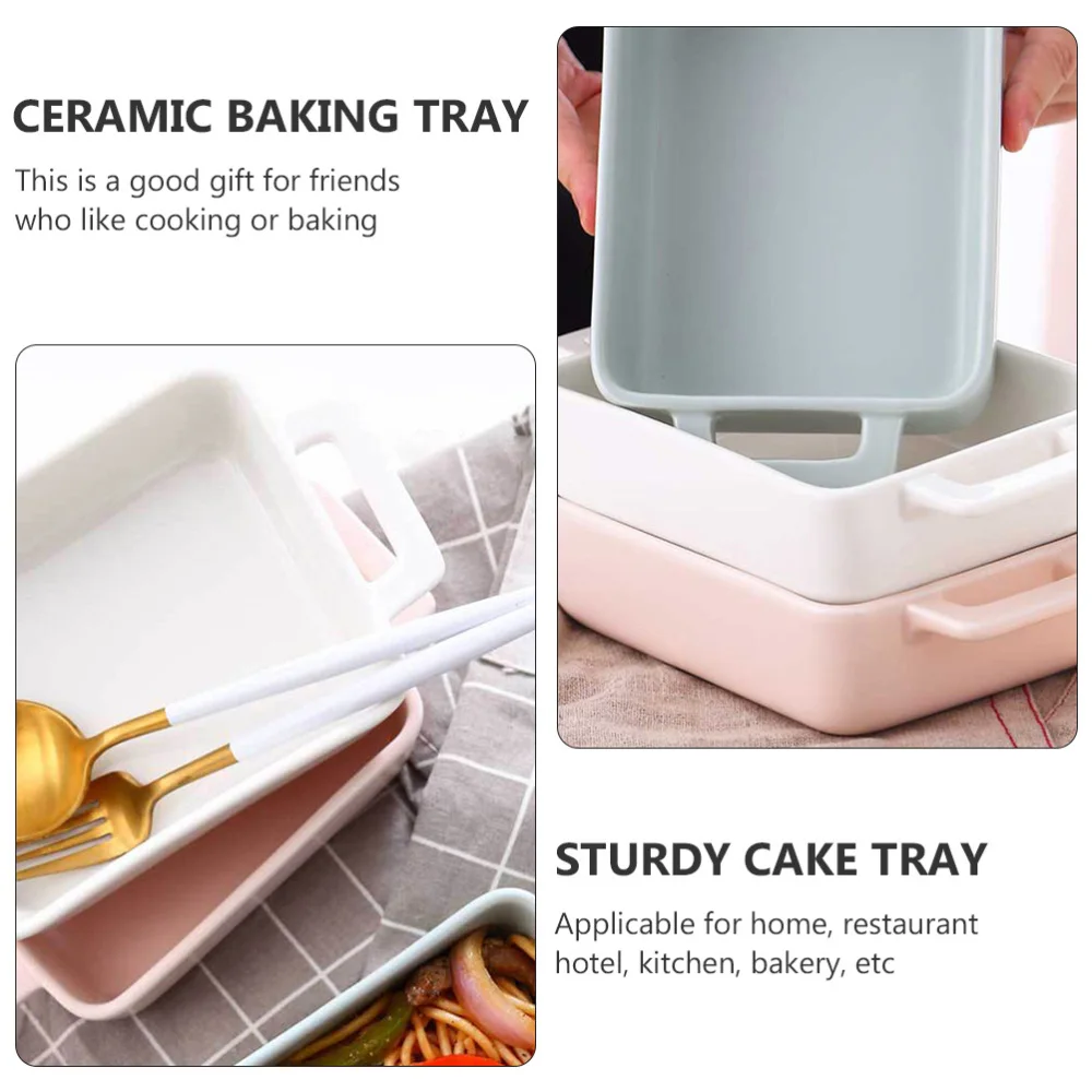 

1 Pc Baking Mold Convenient Baking Pan Baking Tool Ceramic Storage Tray