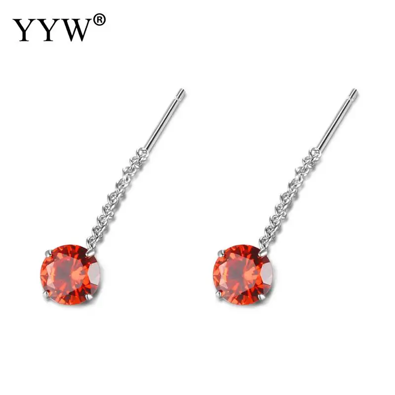 Luxury 925 Sterling Silver Thread Through Women Drop Earrings European Style Ladies Exquisite Hanging Dangle Brinco | Украшения и