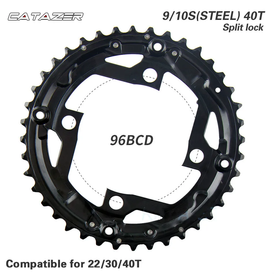Round Chainring 64/96/104BCD Mountain Bike Chainwheel 22/24/30/32/40/42/44T Crankset Steel Al Alloy Tooth Plate Parts Mtb Parts