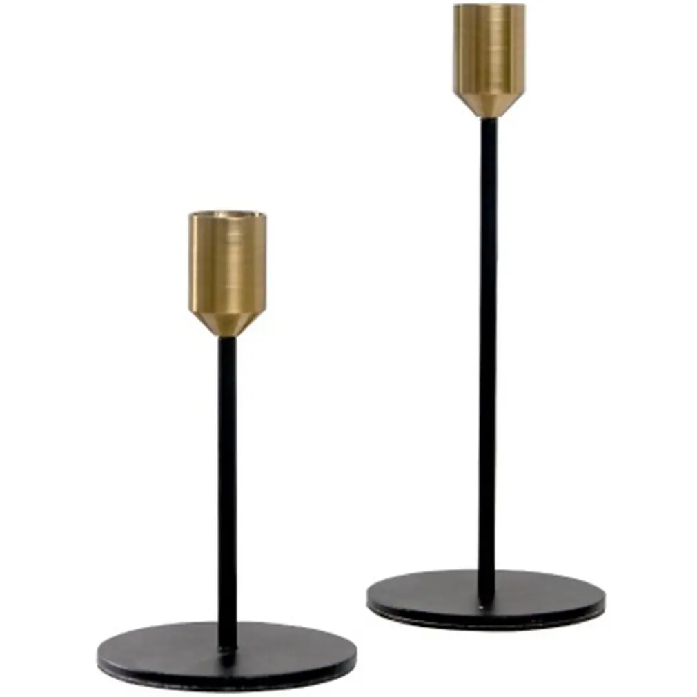 

Brass Gold Black Metal Taper Candlestick Candle Holders Centerpiece Decorative Modern Candlelight Dinner Candle Stick Holders