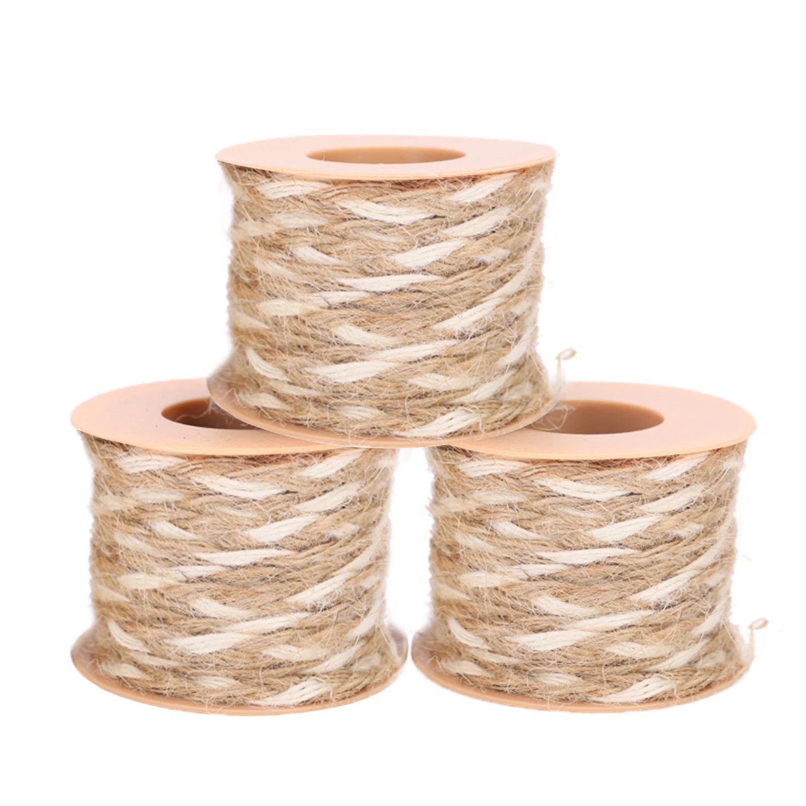 

3pcs 5M/Roll Jute Burlap Hessian Ribbon DIY Craft Gift Box Ribbons Retro Classic Home/Wedding/Party/Christmas Decorations Decor