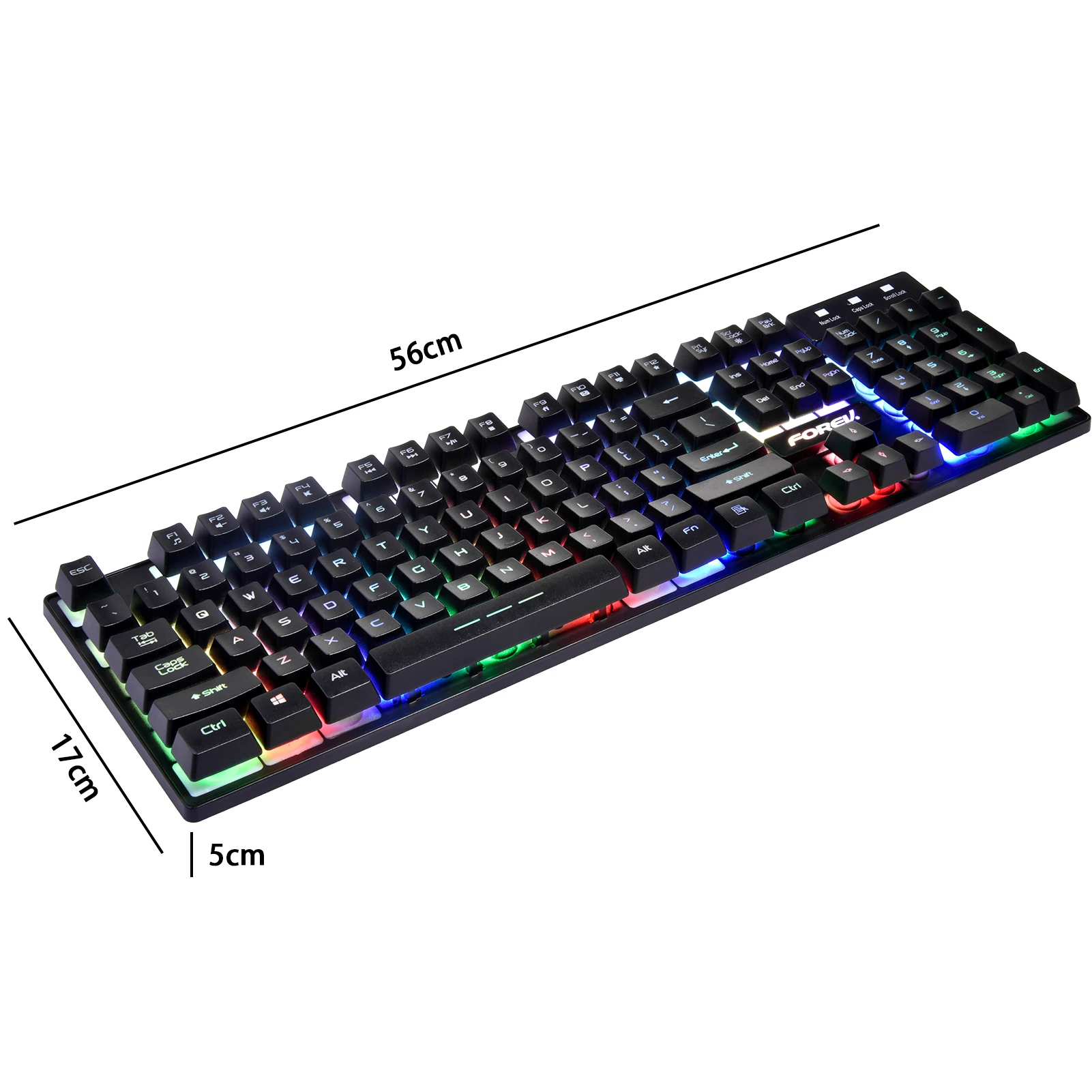 

Wired Gaming Mechanical Feel Backlight Keyboard Mouse Combo USB Mice Flexible Polychromatic LED Lights Computer Gamer