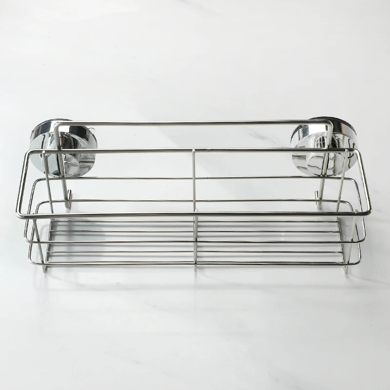 Нержавеющая сталь полки для ванной присоски стеллаж хранения шампуня Душ Туалет