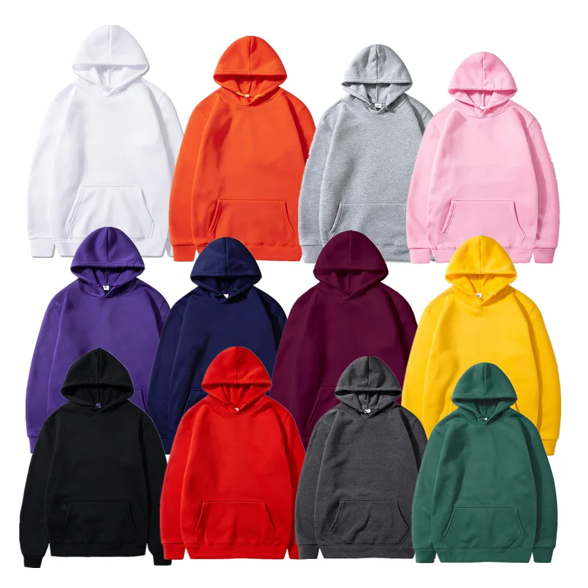 

Hoodies Sweatshirts Men Woman Fashion Solid color Red Black Gray Pink Autumn Winter fleece Hip Hop Hoody Male Brand Casual Tops