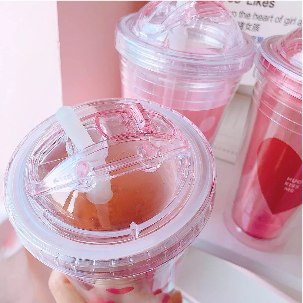 Пластиковая бутылка для воды 370 мл холодная летняя сока молока напитков шикарная