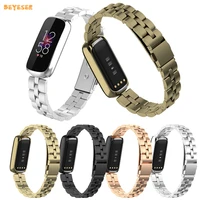 fashion wrist strap for fitbit luxe smartwatch stainless steel watchband bracelet replacement wristband metal belt accessories