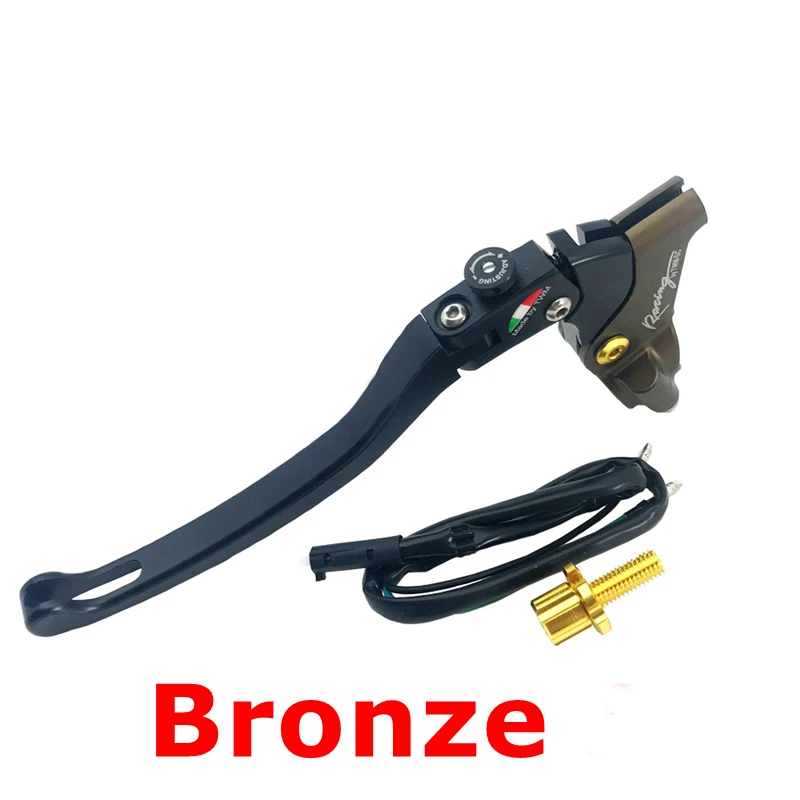 Bronze Кабель для мотоцикла рычаг окуня тормозной рычаг 7/" 22 мм для Honda Yamaha Kawasaki Suzuki Hpk мотоцикл для бездорожья и мотокросса Atv или более - Цвет: Bronze