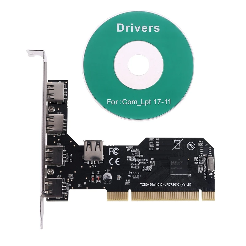 Плата расширения контроллера PCI Hub с 5 портами USB 2 0 480 Мбит/с преобразователь