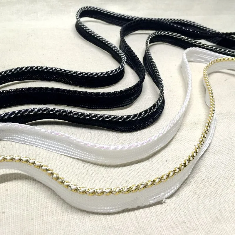 45 ярдов черная трубопроводная лента для домашнего текстиля подушки края