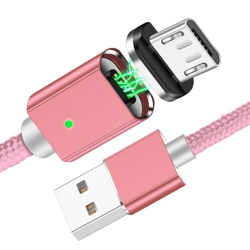 Pink 1 Plug Cable KSTUCNE Магнитный кабель зарядное устройство Micro usb type C кабель для быстрой зарядки телефона usb Магнит usb c кабель для iphone samsung xiaomi mi9 - Тип штекера: Pink 1 Plug Cable