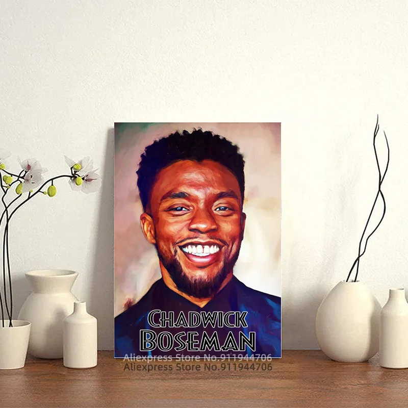 Копия великолепного актера и истинного воина Черная пантера плакат с надписью