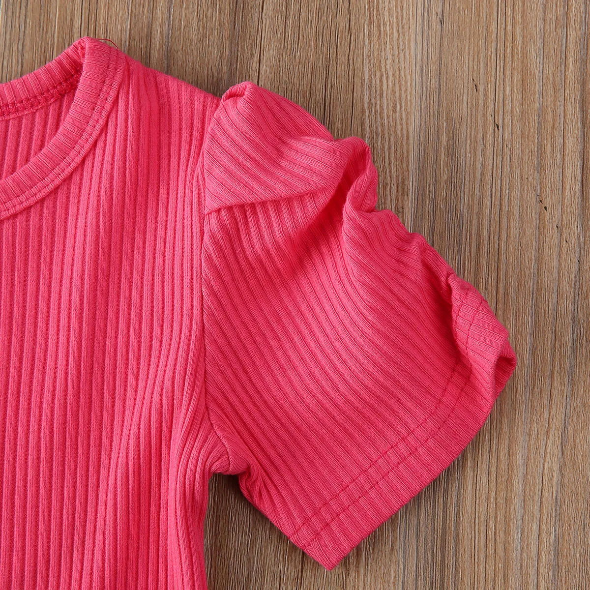 Лето 2020 комплекты одежды для маленьких девочек однотонные Топы И Футболки