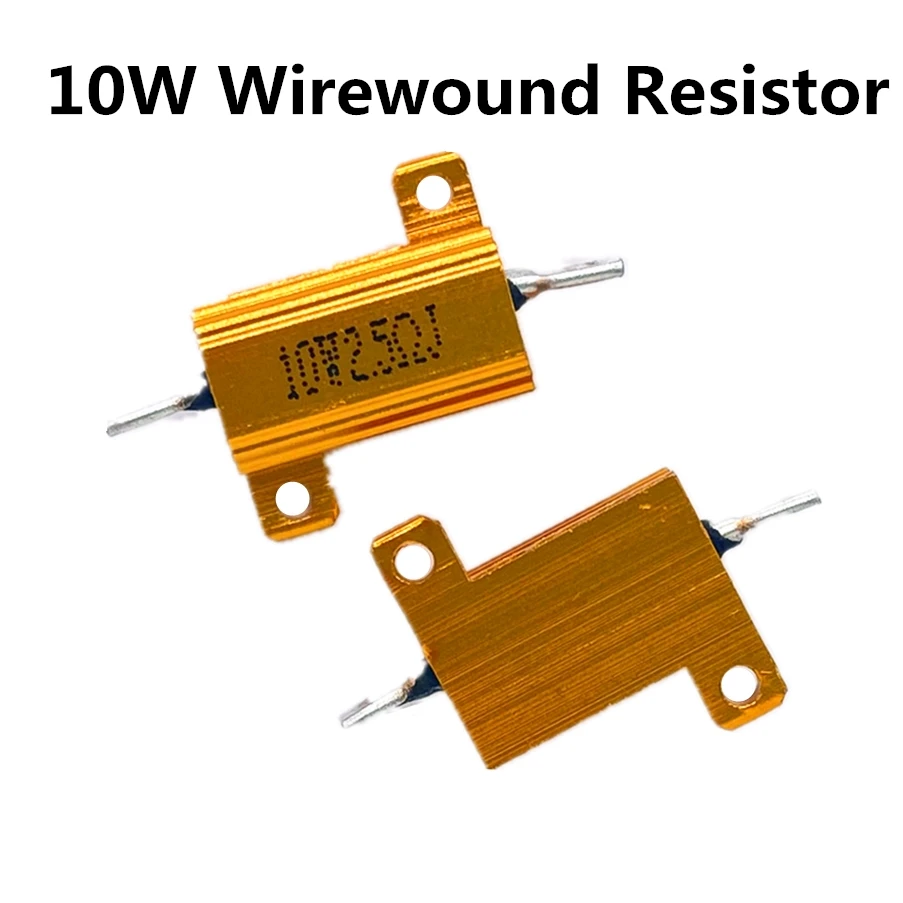 

10W 1.5k 10k 1k 2.2k 2k 3k 5k ohm 1.5kR 10kR 1kR 2.2kR 2kR 3kR 5kR Wirewound Aluminum Power Metal Shell Case Resistor 5%