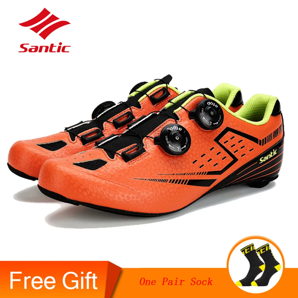 Santic/Мужская обувь для езды на велосипеде Обувь с подошвой из углеродного волокна