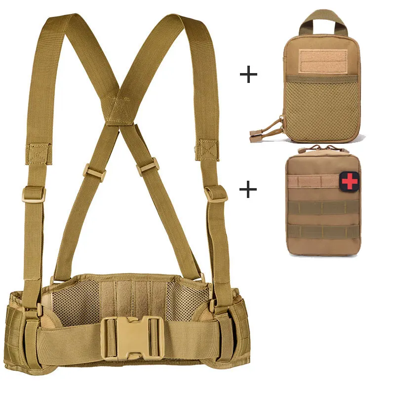Khak 3 Тактический ремень Molle военный ремень 1000d нейлоновый ремень мужской охотничий удобный Боевой страйкбол Мягкий регулируемый ремень Pasek - Цвет: Khak 3