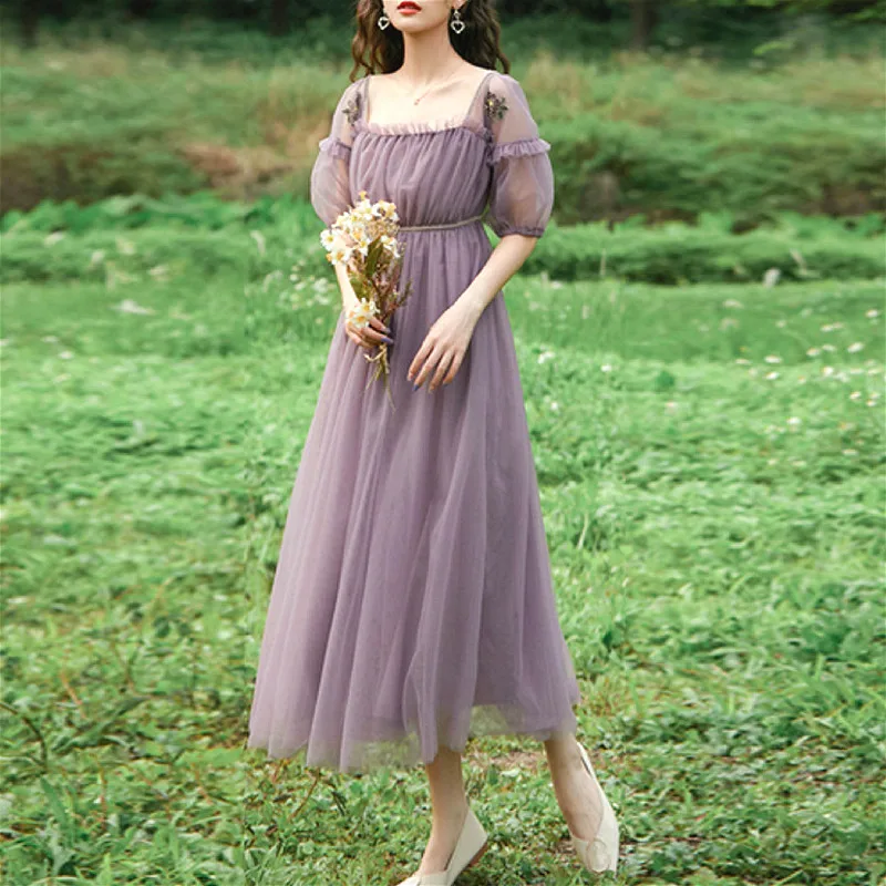 Летнее 2020 французское винтажное сказочное платье повседневные тонкие