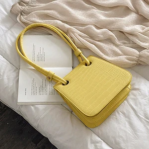 yellow Европейская мода, Аллигатор, женские сумки, новинка, из искусственной кожи, сумки через плечо, женские дизайнерские сумки, Крокодиловая Кожа, с клапаном - Цвет: yellow