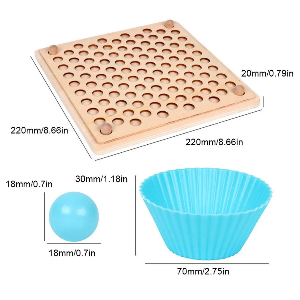 

Beads Game Montessori Early Childhood Children Wooden Clip Ball Puzzle Parent-child Interactive Toys for Children Gifts