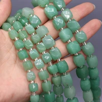 natural stone semi precious stone rectangle green aventurine beads diy for bracelet necklace making jewelry accessories 10 11mm