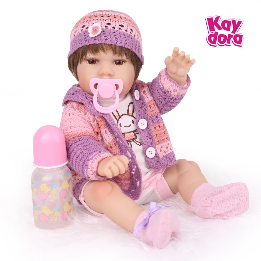 Кукла реборн 45 см полностью силиконовый корпус суперреалистичная мягкая