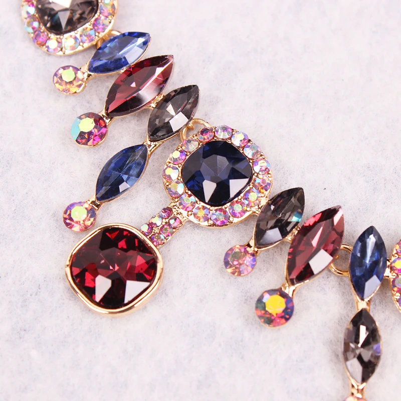 Модные австрийские кристаллы серьги ожерелье ювелирные изделия Свадебные