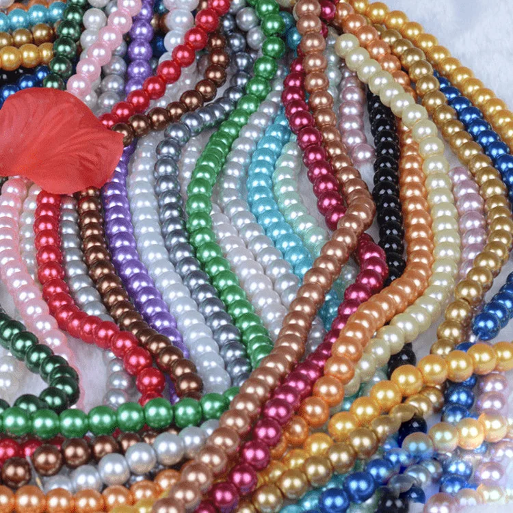 Искусственные стеклянные жемчужные бусины 8 мм круглые свободные аксессуары