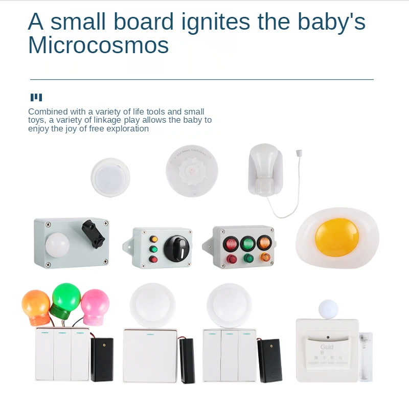 Аксессуары для сборки дома Трехцветная электрическая лампа переключатель света Кнопка ракетка ручной запуск материалы для занятой доски Монтессори Аксессуары для сборки дома Трехцветная электрическая лампа переключатель света Кнопка ракетка ручной запуск материалы для занятой доски Монтессори