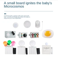 busyboard diy accessories tricolour electric bulb light switch button key racket hand cranking montessori busy board materials