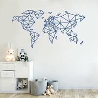 word map room decortaion art wall sticker map of world home decor poster beauty mural removeable decal art vinyl poster ly69