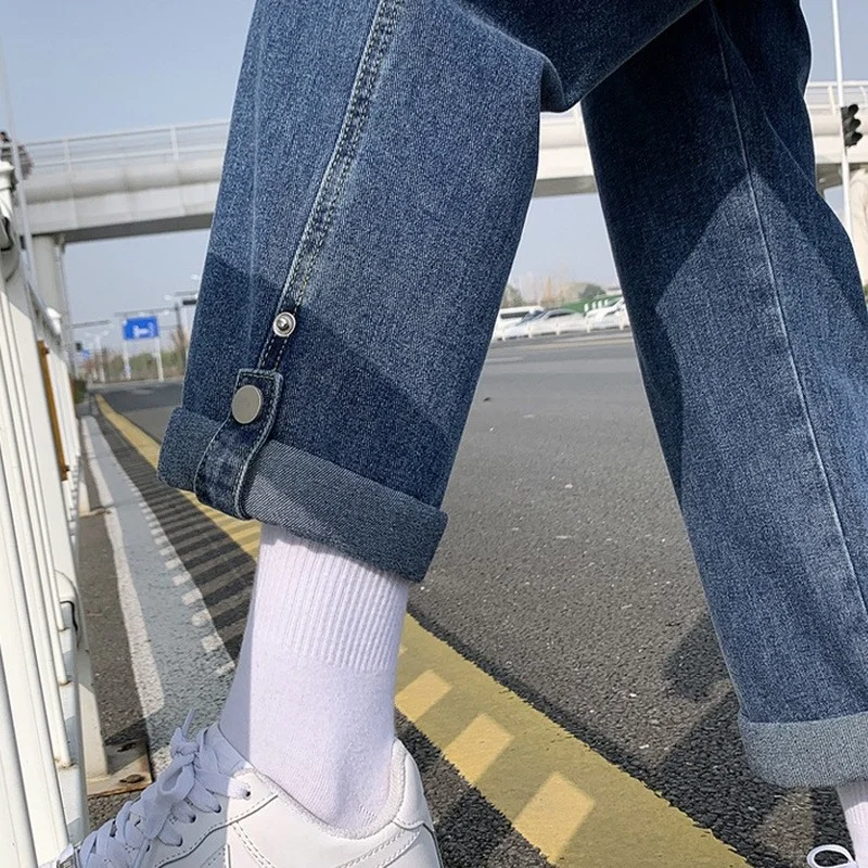 

Jeans Women Straight High Waist Spring Trousers Plus Size 3XL Loose Fashion Korean Style Simple All-match Streetwear Harajuku