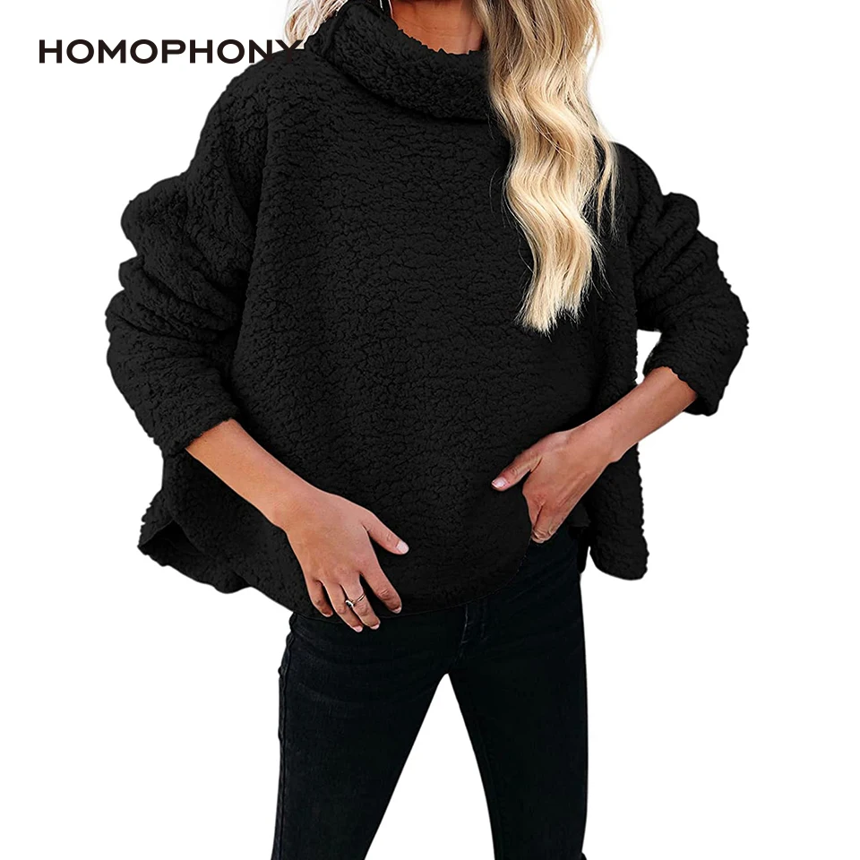 HOMOPHONY 2021 женский осенне-зимний Свободный Повседневный свитер с высоким