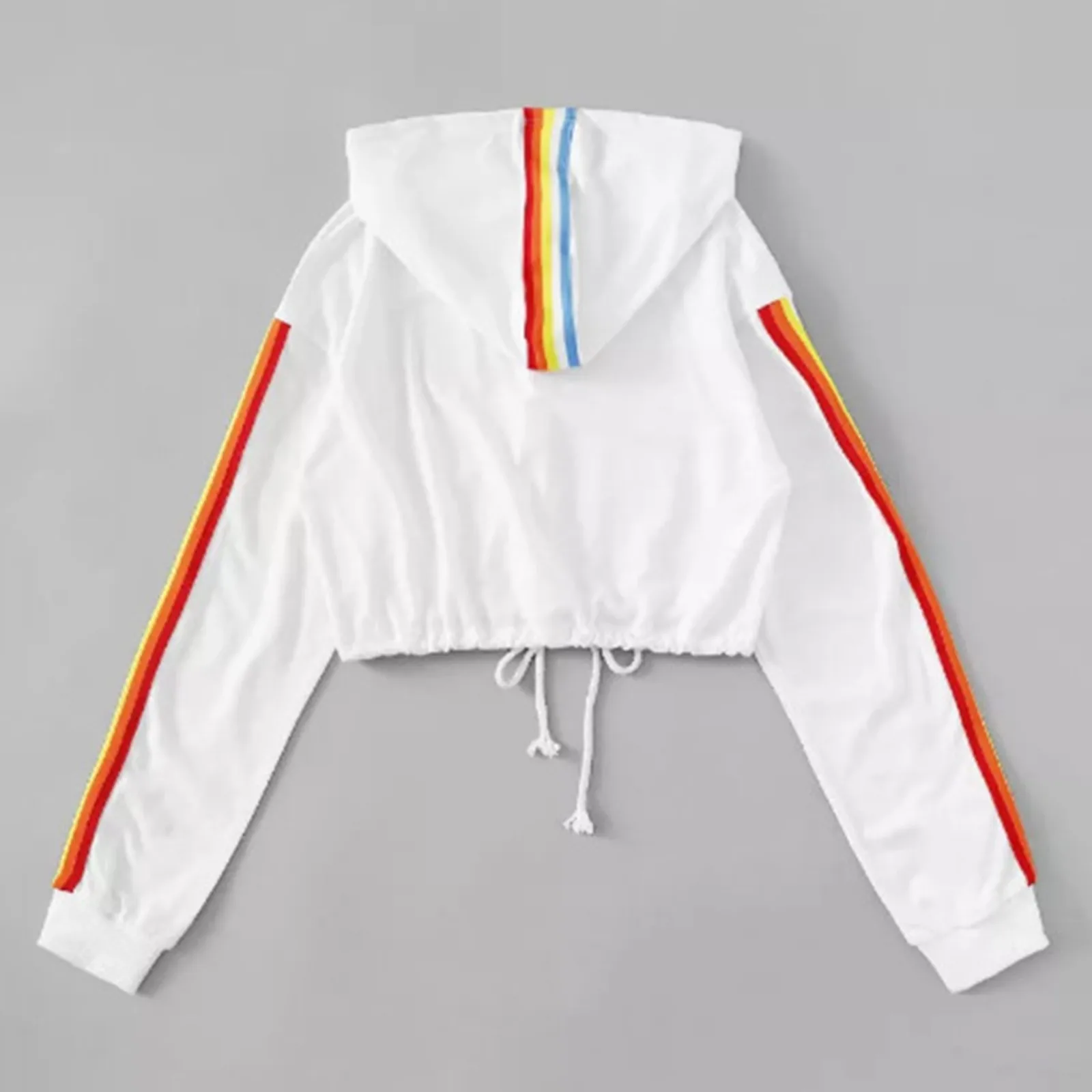 58# 2021 New Fashion Colorful Hoodies Fashion Women Lace Up Drawstring Long Sleeve Sweatershirt Hoodie Толстовка Женская
