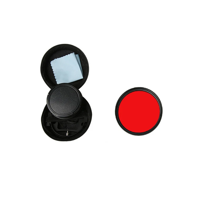 16x macro Red filter 58 мм Красный Дайвинг фильтр+ увеличительное увеличение 16x макро крупным планом объектив для GoPro hero 4 3+ аксессуары для спортивной экшн-камеры - Цвет: 16x macro Red filter