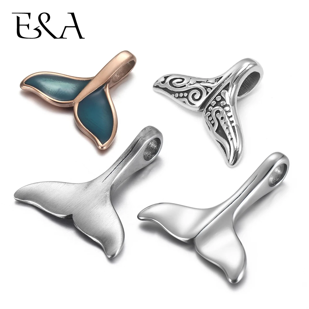 2 4 шт. амулеты из нержавеющей стали с рыбьим хвостом для изготовления ювелирных