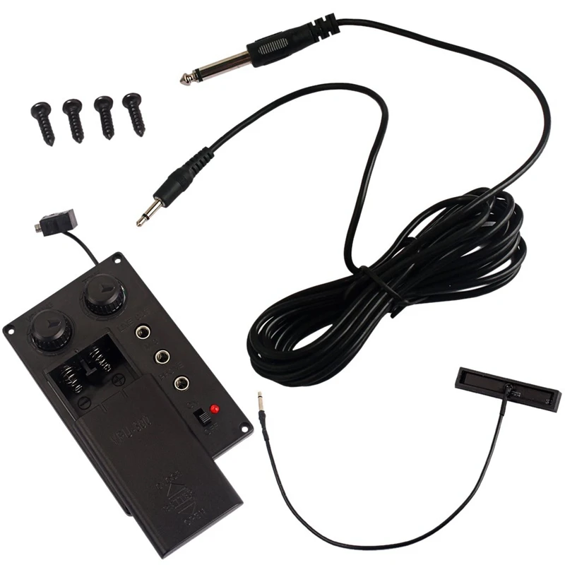 1 Набор скрипка эквалайзер Mute Preamp Pickup EQ с пьезо сделай сам штекер отверстие