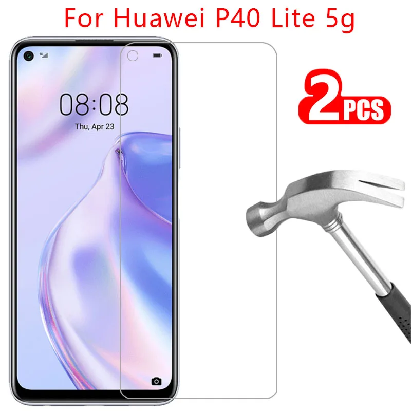 

protective glass for huawei p40 lite 5g screen protector tempered glas on p40lite p 40 light 6.5 safety film huawey huwei hawei