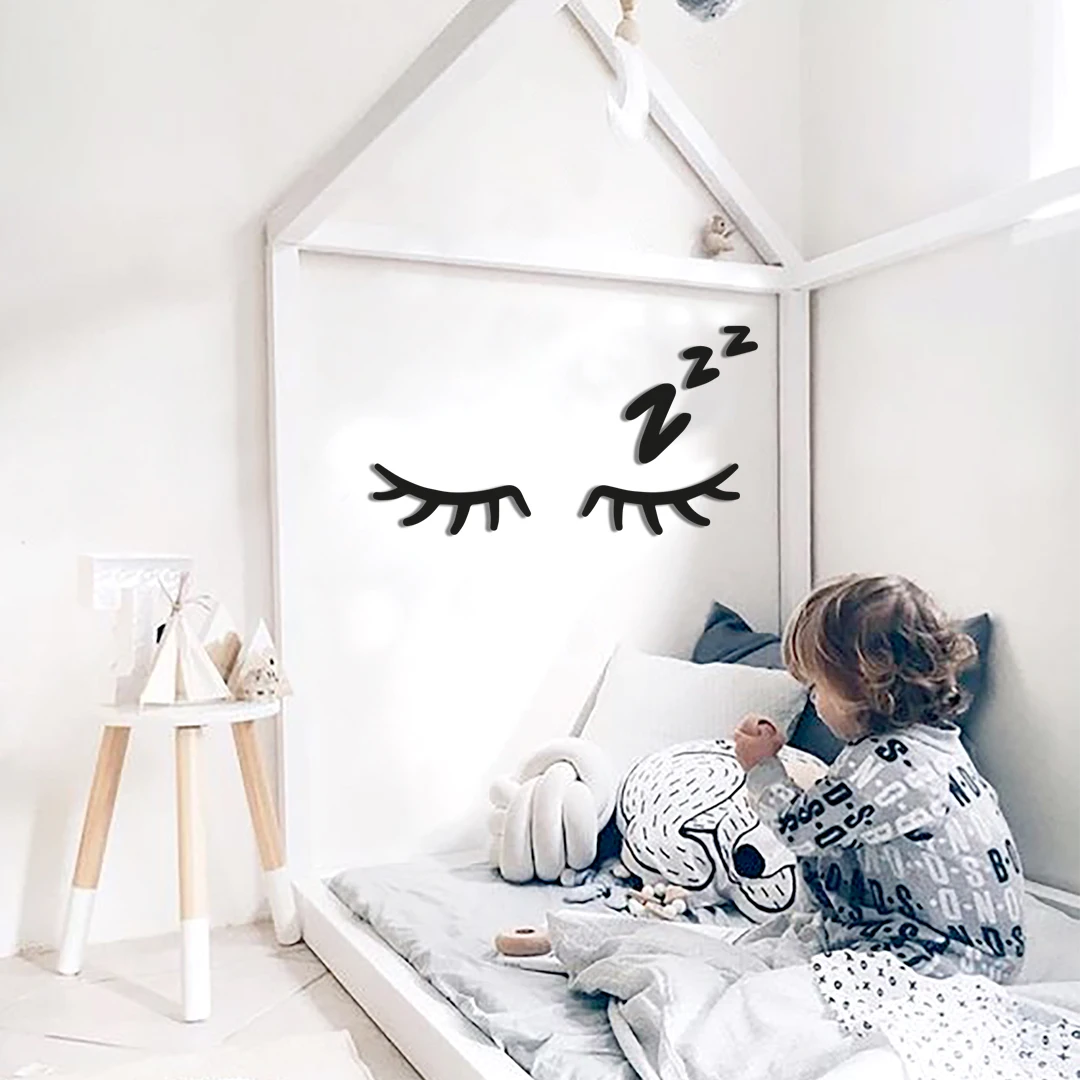 Металлический Настенный декор и искусство ресницы Zzz металлический