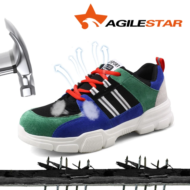 

Working Safety Boots Work Time Safety Outdoors Steel Toe Light Weight Breathable Anti Piercing Shoes Gift For Boyfriend
