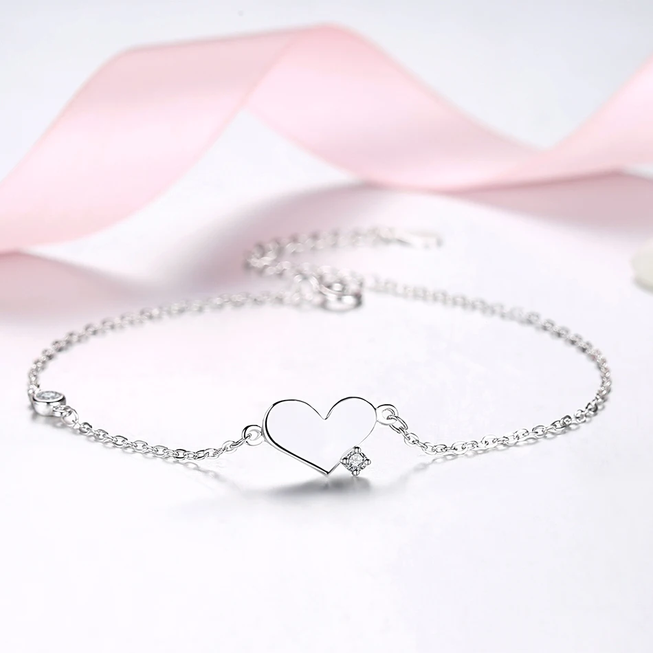 Женский браслет из серебра 925 пробы с фианитом|Гибкие и жесткие браслеты| |