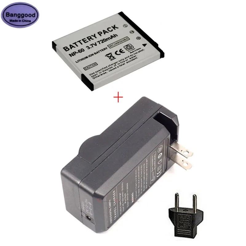 720 мА/ч CNP 60 NP CNP60 NP60 Камера Батарея + AC Зарядное устройство для объектива с