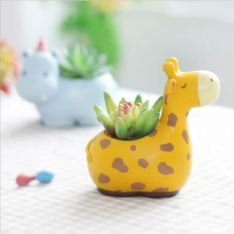 

Succulent Plant Pot Cute Animal Flower Planter Flowerpot Create Design Lovely Little Animals Home Garden Bonsai Pots #f