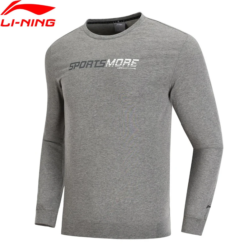Li-Ning мужской тренировочный свитер с капюшоном из 82% хлопка, 15% полиэстера, 3% спандекса, спортивные топы AWDN339 MWW1403