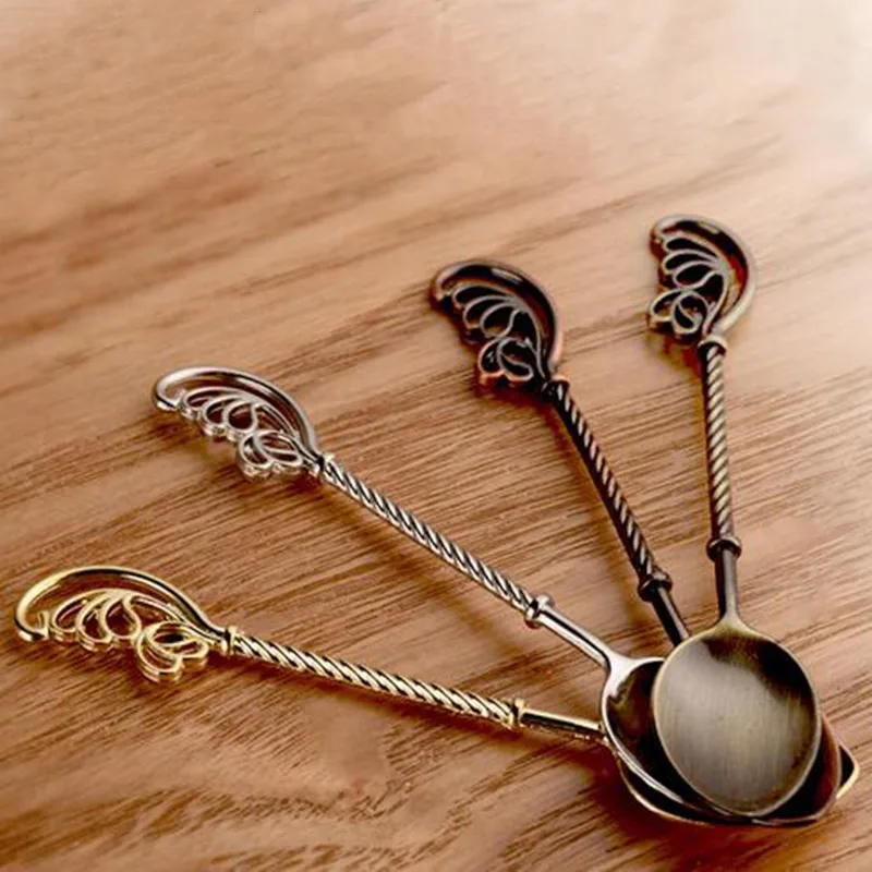 Металлическая кофейная ложка в стиле ретро 4 шт./компл. | Дом и сад