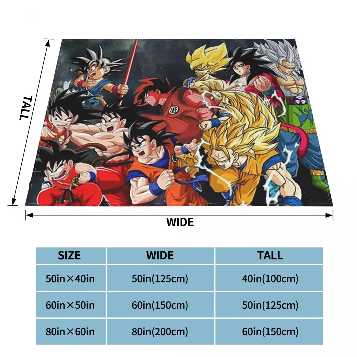Крутое летнее Флисовое одеяло Son Goku многофункциональное ультрамягкое в японском