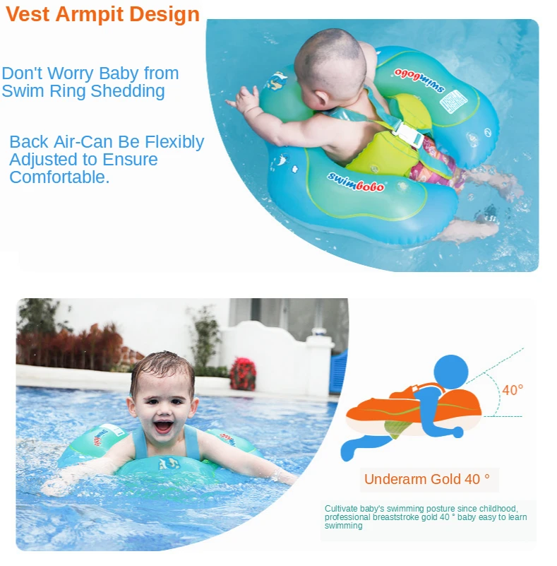 

Baby Swimming Ring Infant Swimming Accessories Inflatable Circle Swimming Neck Ring Kids Swim Pool Accessories Underarm Swimming