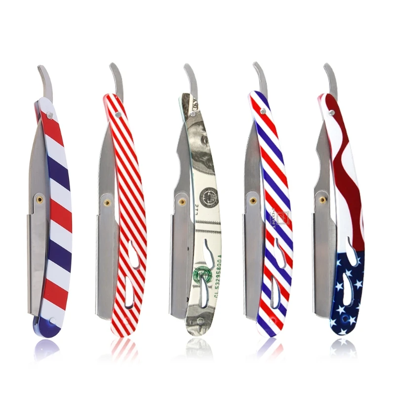 Мужской классический парикмахерский ручной складной нож для бритья бритва в