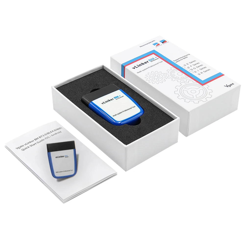 Автомобильный диагностический сканер Vgate vLinker BM + ELM327 V2.2 Bluetooth 4 0 wifi для BMW OBD 2 OBD2 ELM