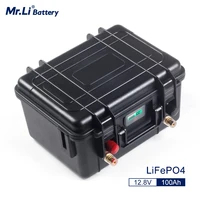 lifepo4 12v 100ah rechargeable battery pack with build in bms for solar system boat power supply ev rv refrigerator